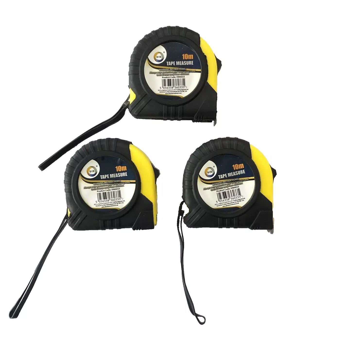 DID Measuring Tape 10m 33ft Retractable Metal Tape Measure Measuring Lock Button