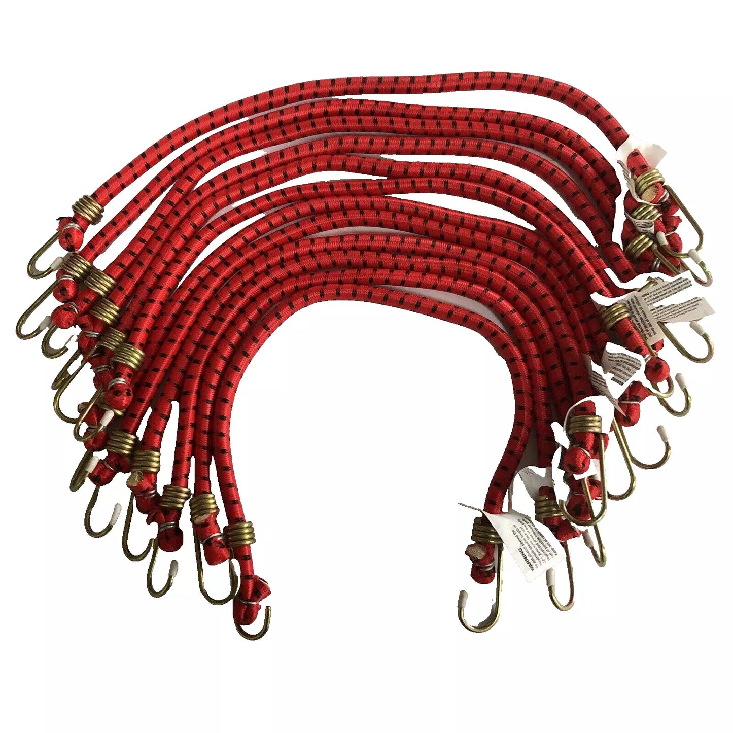 12 Heavy Duty Long Bungee Cords 60cm / 24" Elastic Luggage Straps with Hooks Car