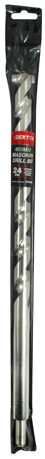 Dekton Masonry Drill Bits 400mm Long Strong Durable Heat Treated Steel Drills