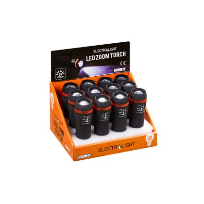 Electralight 1W LED Rubber Zoom Torch, Without Batteries