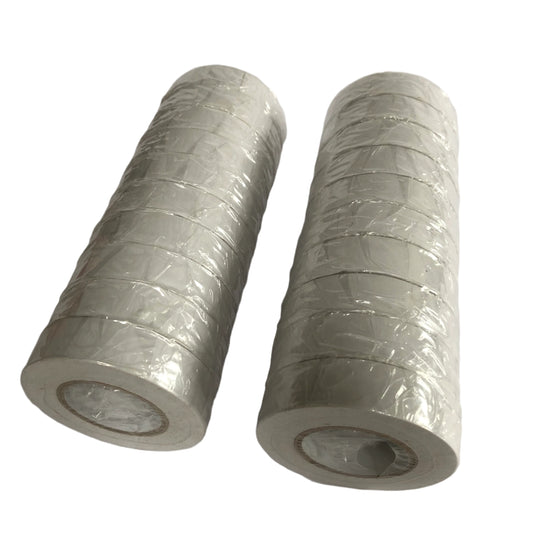 20 Rolls Of White Electrical Pvc Insulation Insulating Tape 19mm x 20m Tapes