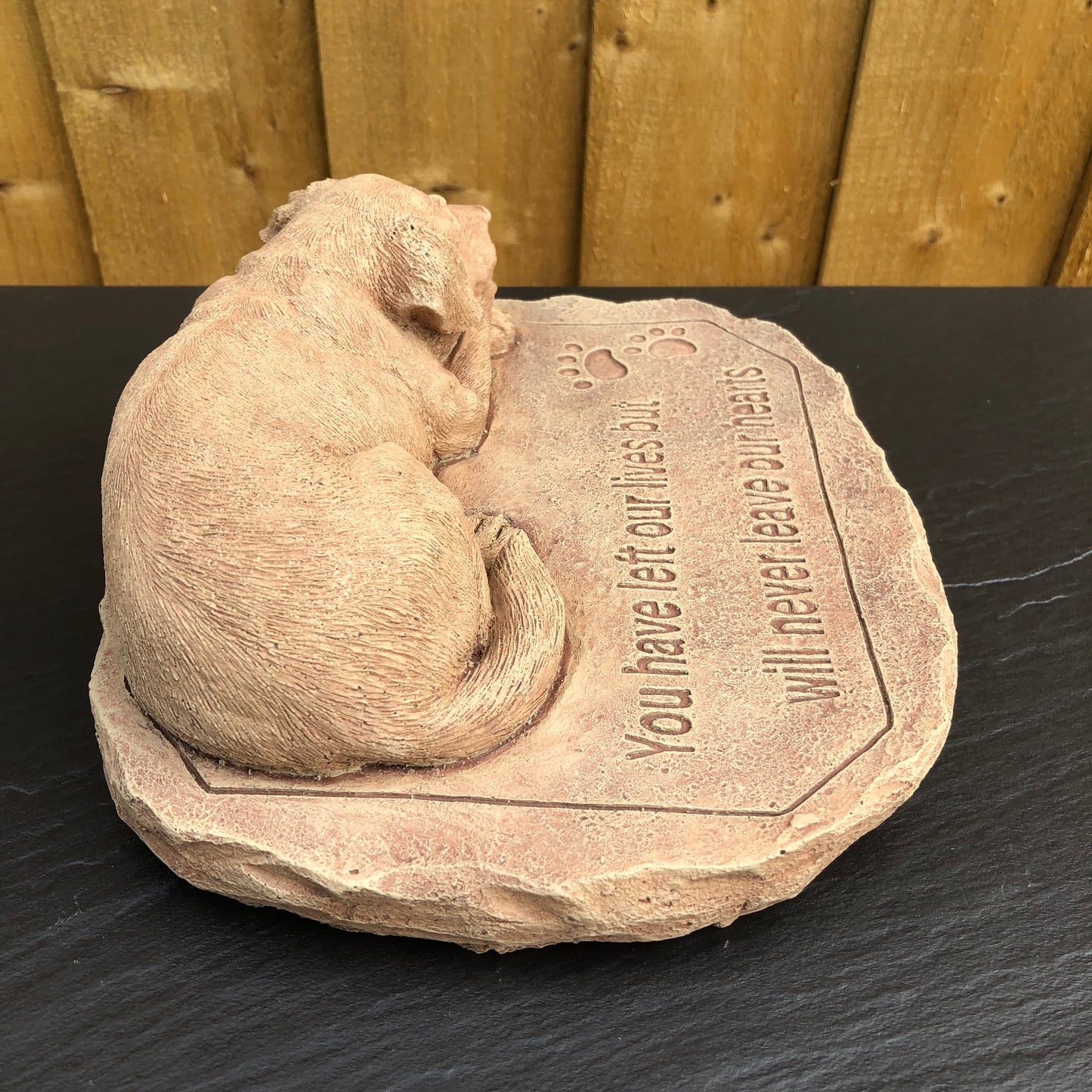 Surrey Stoneware - Dog - Memorial Sympathy Stone - You Have Left Our Lives But Will Never Leave Our Hearts - Dog902