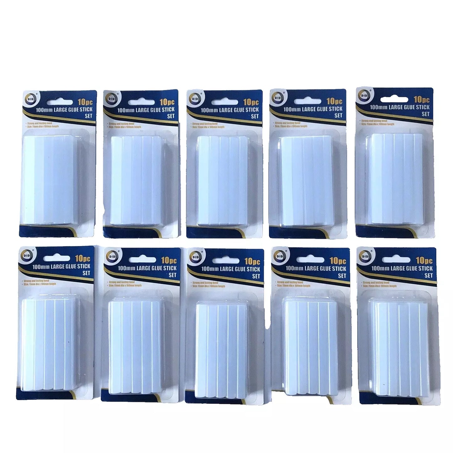 100 Pcs x Hot Melt Glue Gun Sticks 11mm Thick x 100mm Long Craft Adhesive Clear