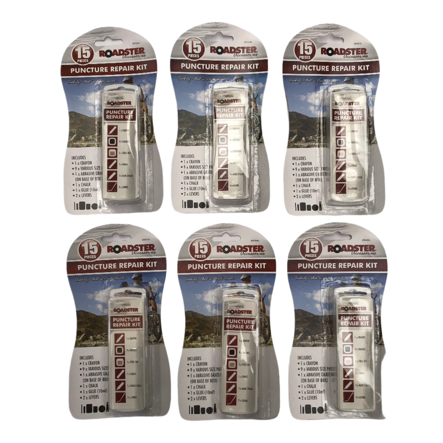 Roadster Bicycle Cycle Tyre Repair Kits Inner Bike Tube Puncture Patch Lever Glue