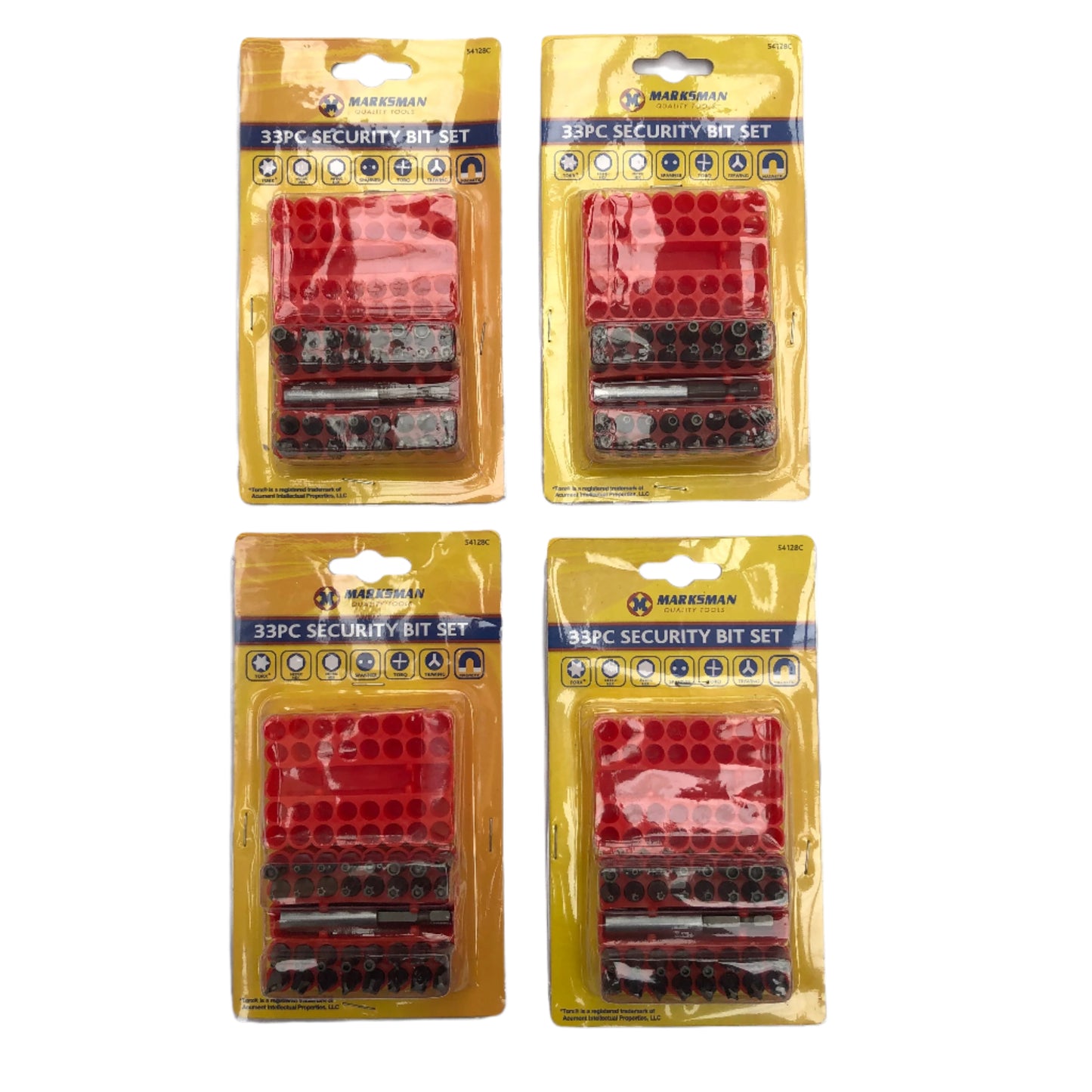 Marksman 33PC Security Bit Set Tamperproof Magnetic Screwdriver Holder Torx Hex Star Pozi