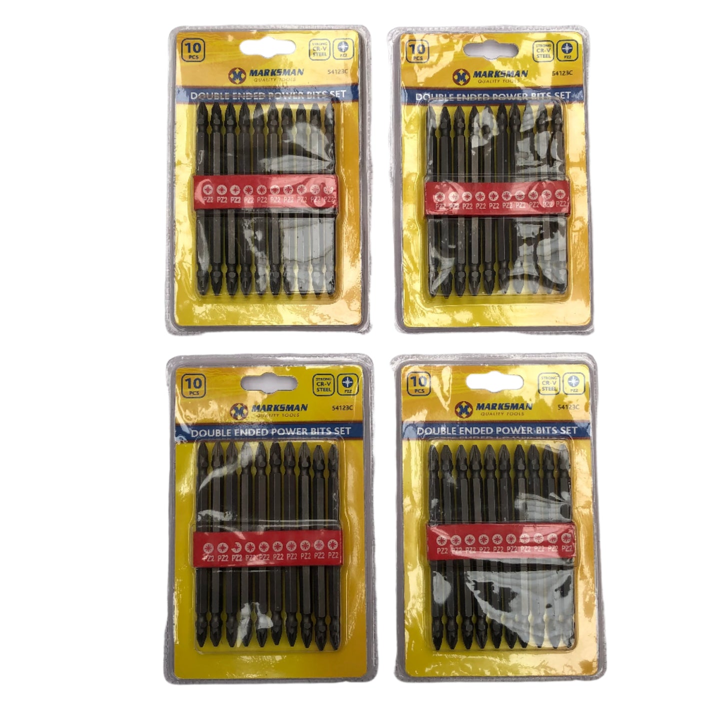 Marksman 10pc x 110mm PZ2 Pozi #2 No.2 Double Ended Screwdriver Drill Driver Power Bits