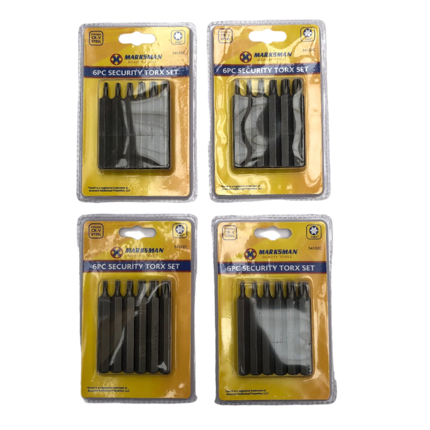 Marksman Security Torx Bit Set 6pc 75mm Long Anti Tamperproof T20 T25 T30 T40 T45 T50