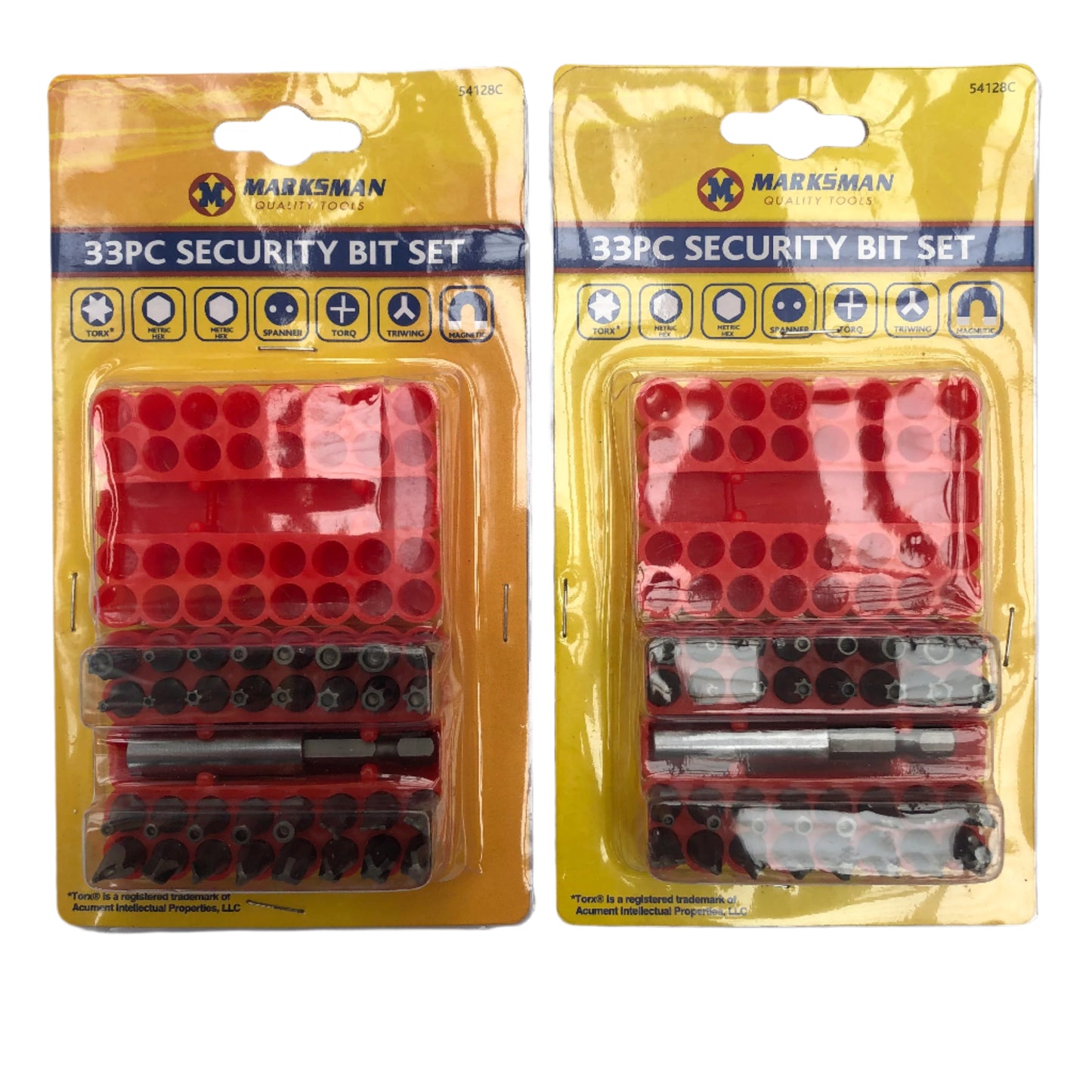 Marksman 33PC Security Bit Set Tamperproof Magnetic Screwdriver Holder Torx Hex Star Pozi