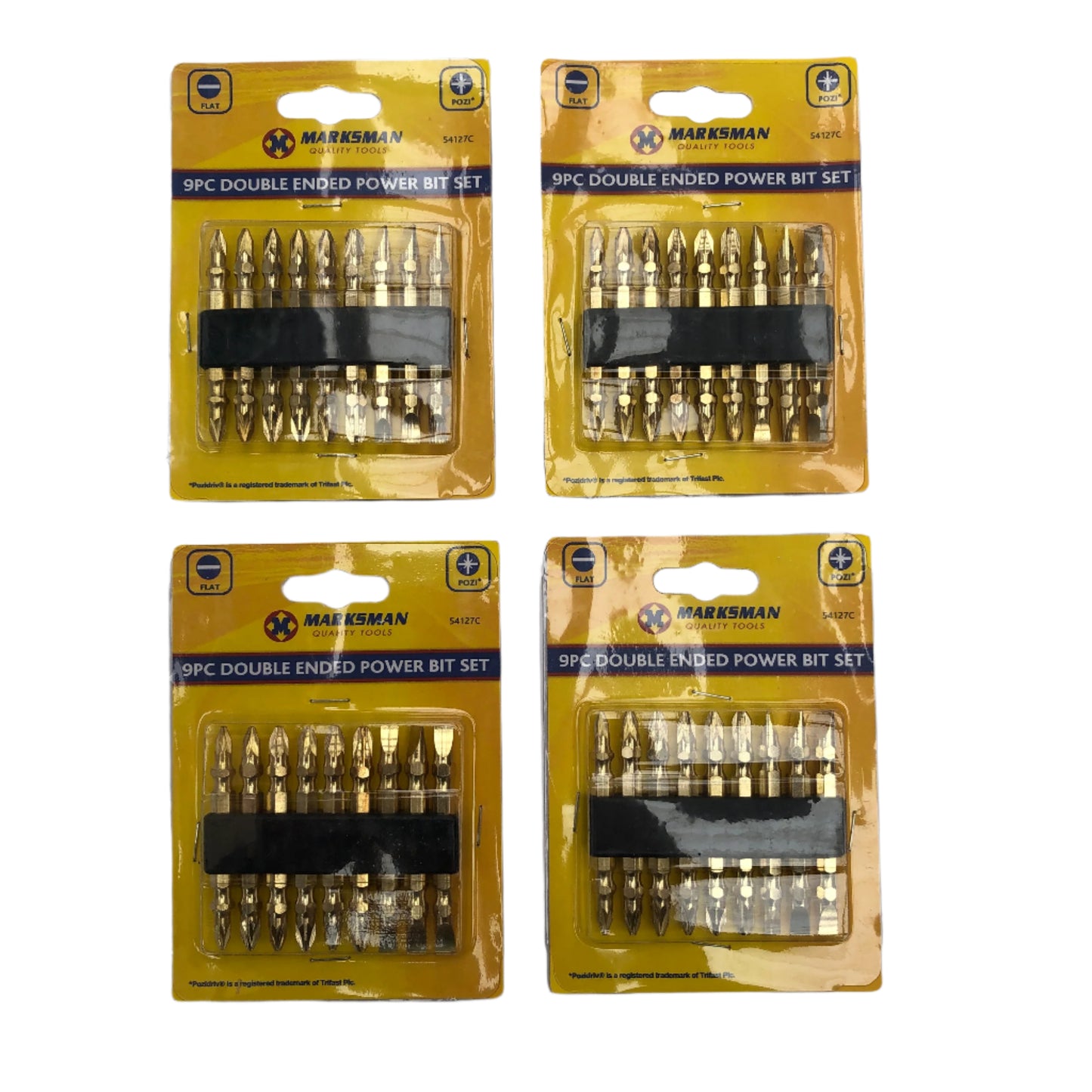 Marksman 9pc x Double Ended Screwdriver Drill Driver Power Bits PZ1 PZ2 PZ3 Flat 5mm 6mm