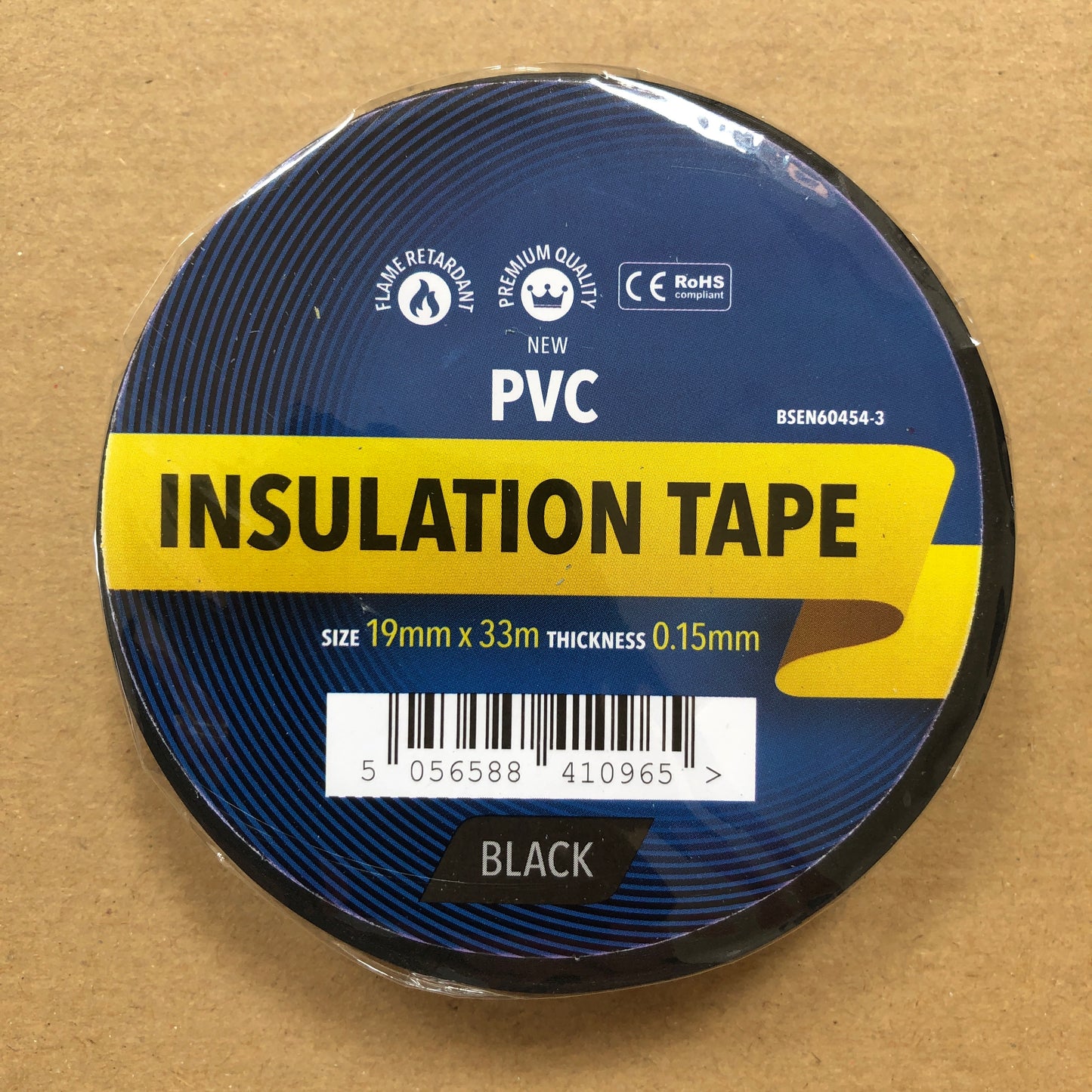 10 Rolls Of Black Electrical Pvc Insulation Insulating Tape 19mm x 33m Tapes