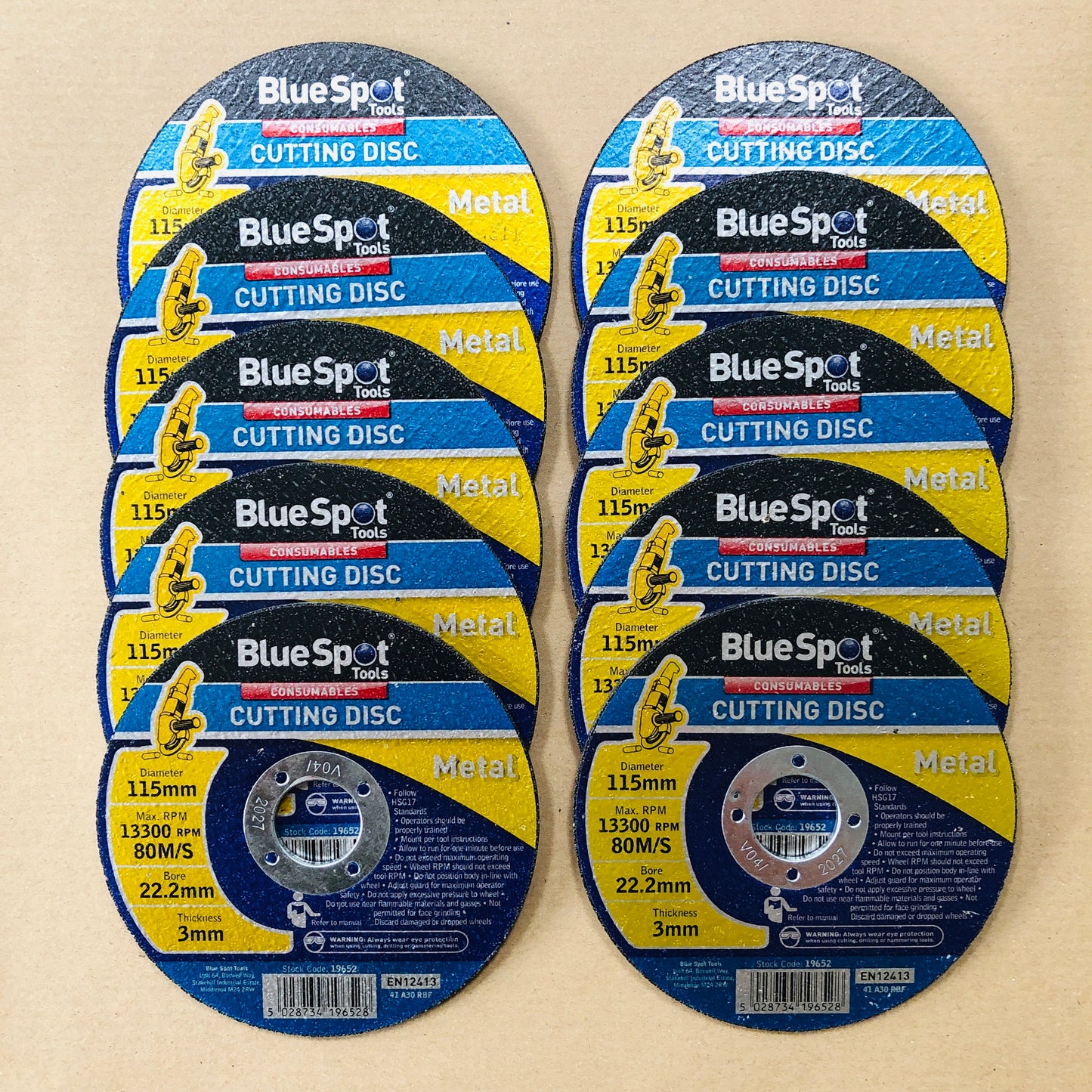 10 Metal Cutting Discs 4.5" / 115mm Angle Grinder Normal Alloy Steel Non-Ferrous