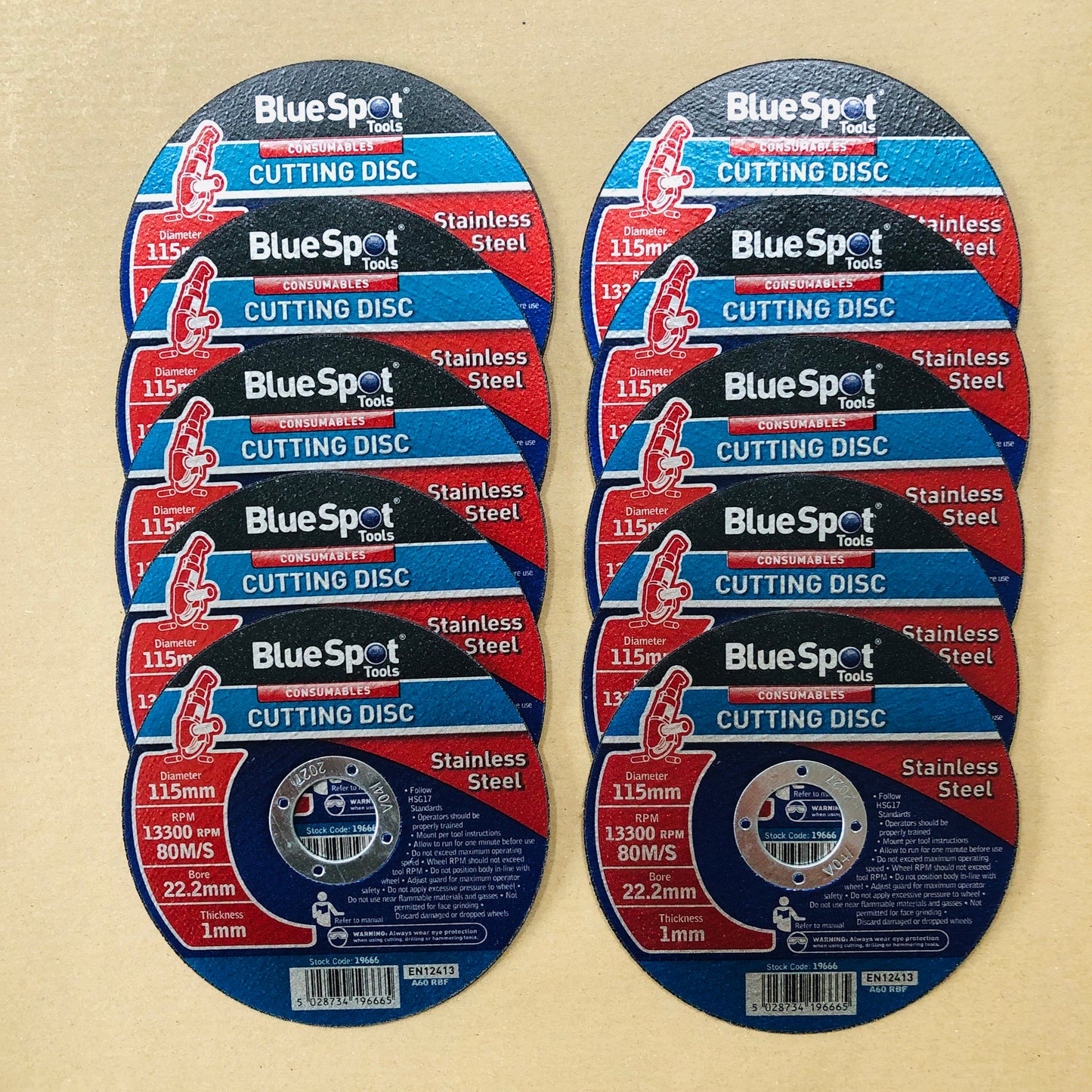 10 Stainless Steel Cutting Discs 115mm / 4½" Ultra Thin 1mm Metal Angle Grinder