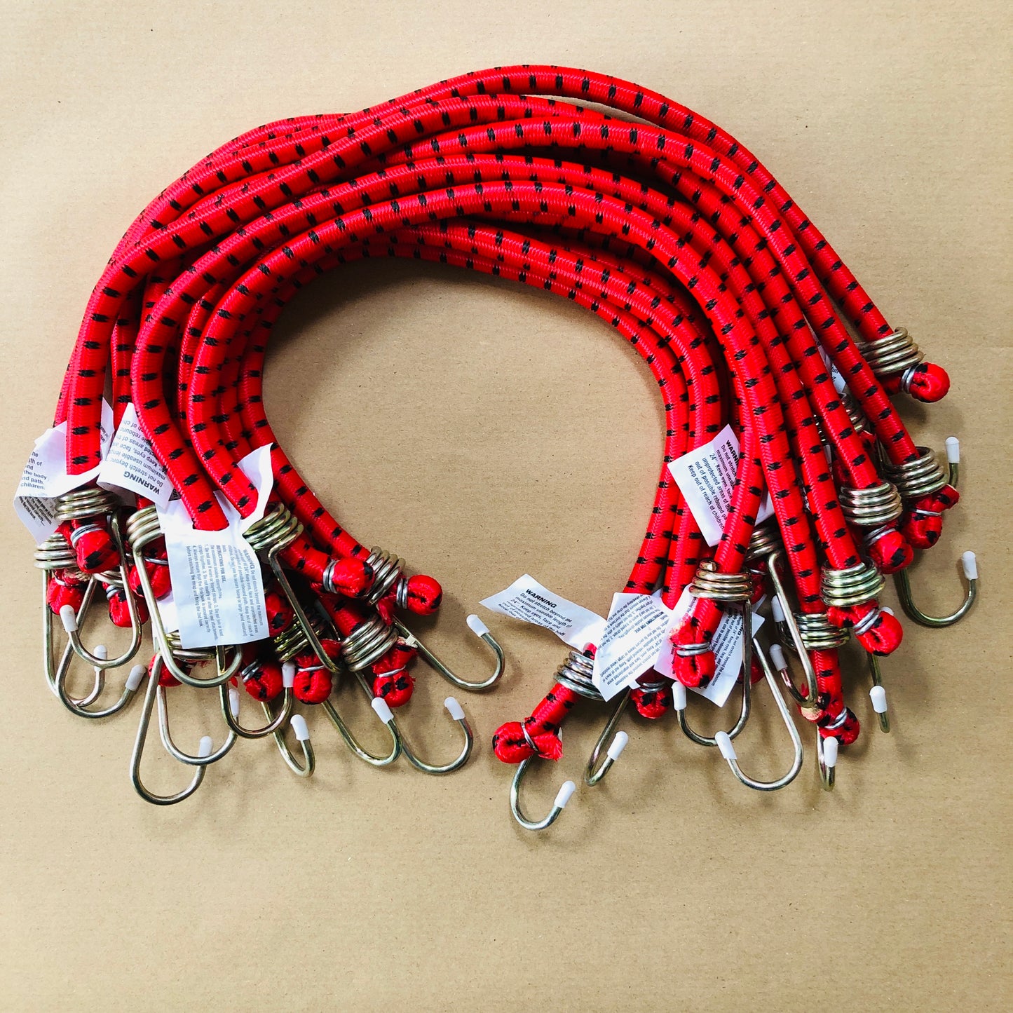 12 Heavy Duty Long Bungee Cords 60cm / 24" Elastic Luggage Straps with Hooks Car