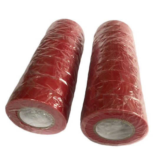 20 Rolls Of Red Electrical Pvc Insulation Insulating Tape 19mm x 20m Tapes