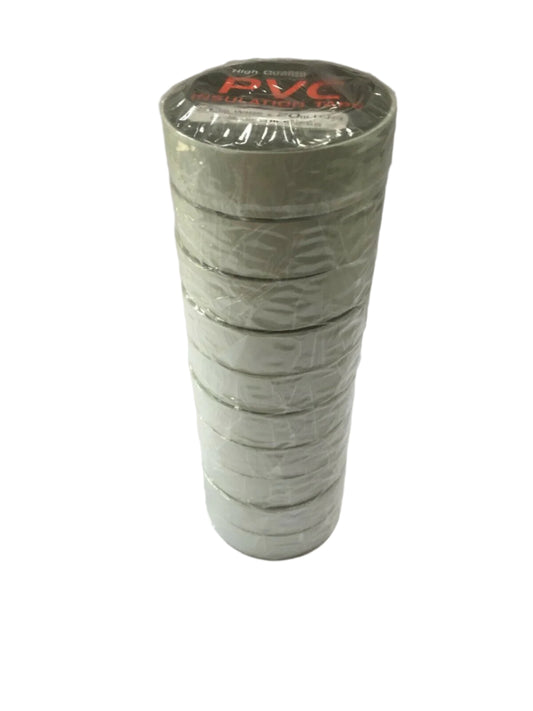 DTM 10 Rolls Of White Electrical Pvc Insulation Insulating Tape 19mm x 20m Tapes