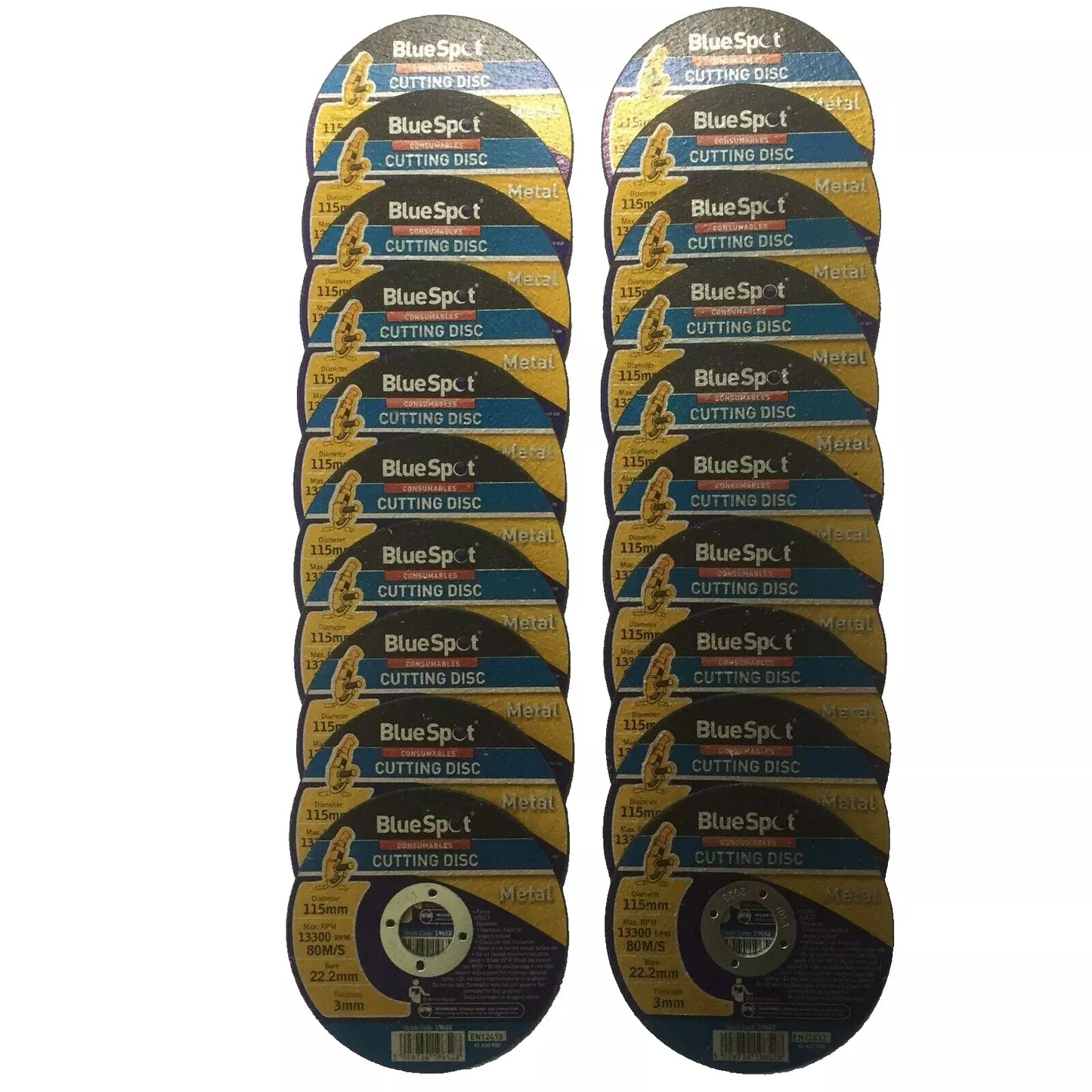 20 Metal Cutting Discs 4.5" / 115mm Angle Grinder Normal Alloy Steel Non-Ferrous