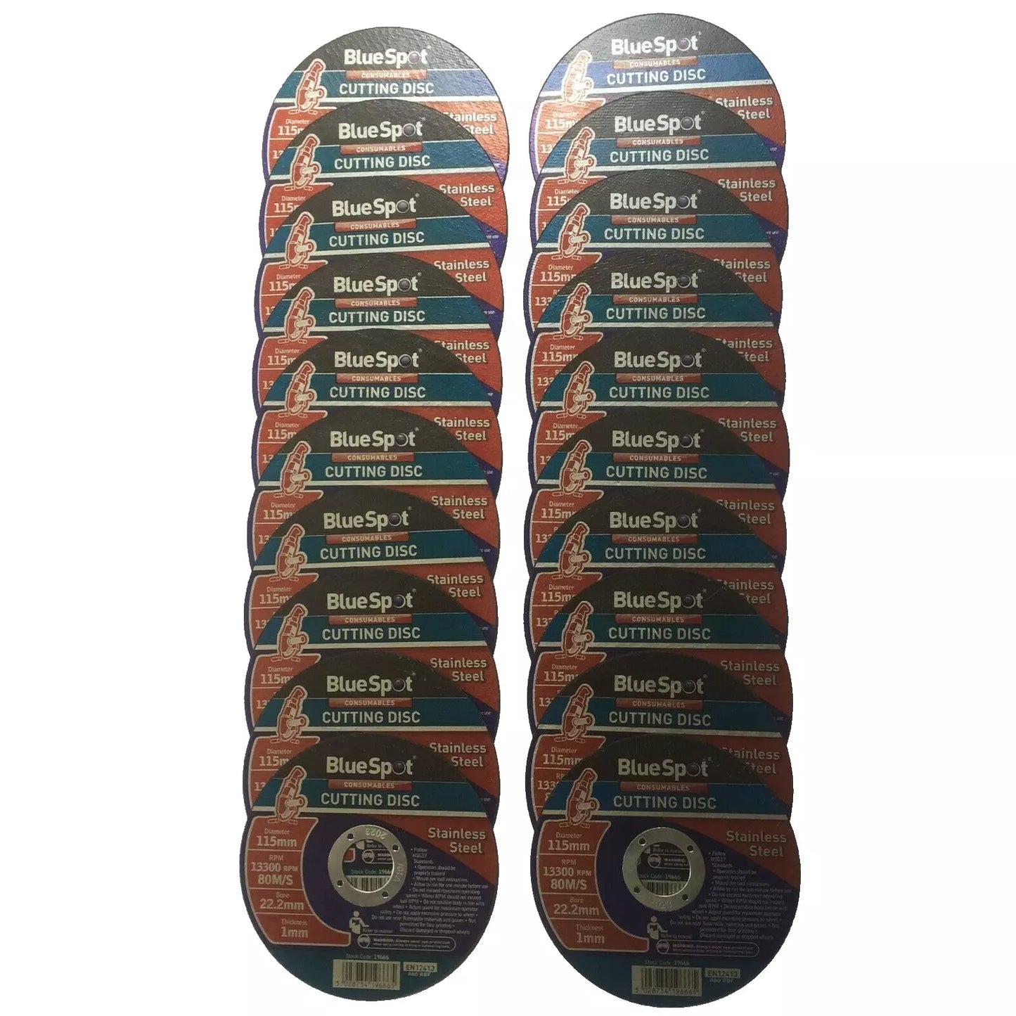 20 Stainless Steel Cutting Discs 115mm / 4½" Ultra Thin 1mm Metal Angle Grinder