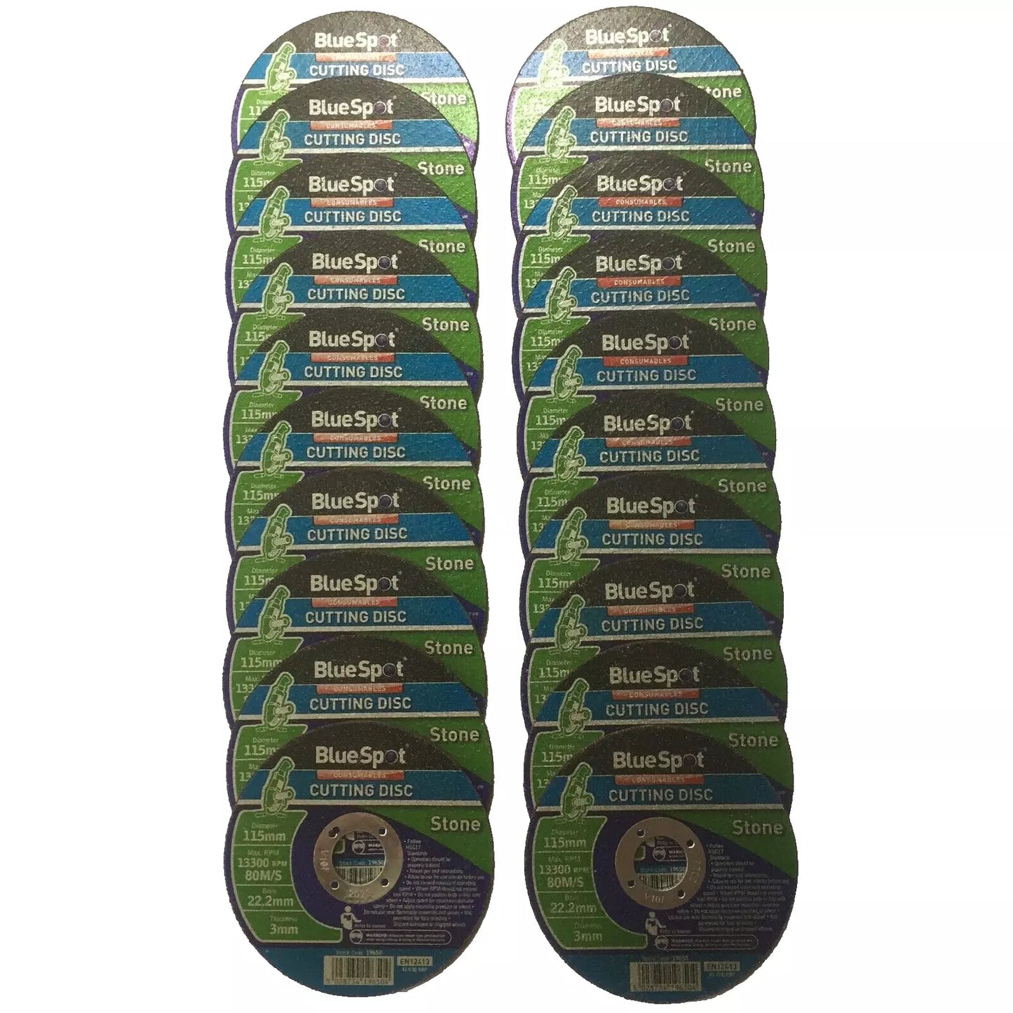 20 x Stone Cutting Discs 115mm / 4½" Angle Grinder Cutting Brick Stone Concrete