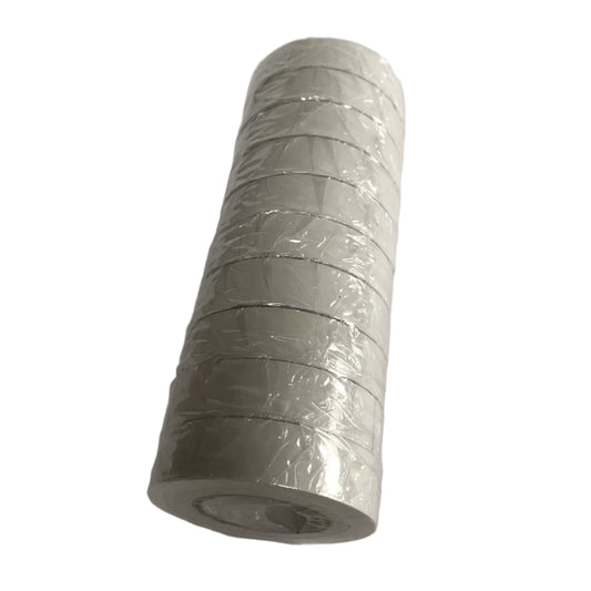 10 Rolls Of White Electrical Pvc Insulation Insulating Tape 19mm x 20m Tapes