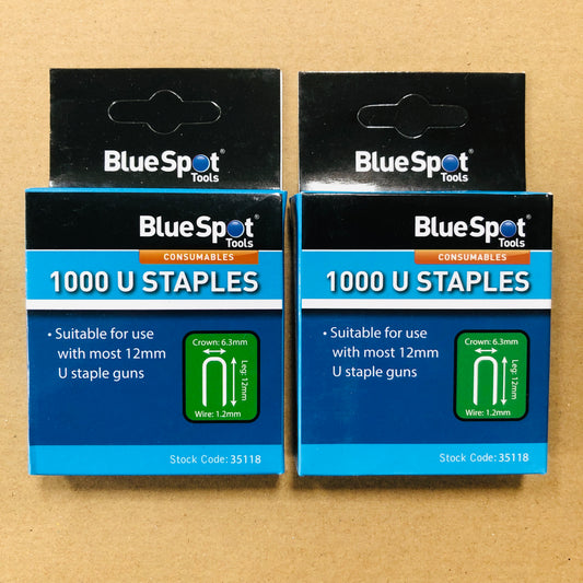 Blue Spot 12mm U-shape Staples Staple Gun Leg 12mm Crown 6.5mm Wire 1.2mm