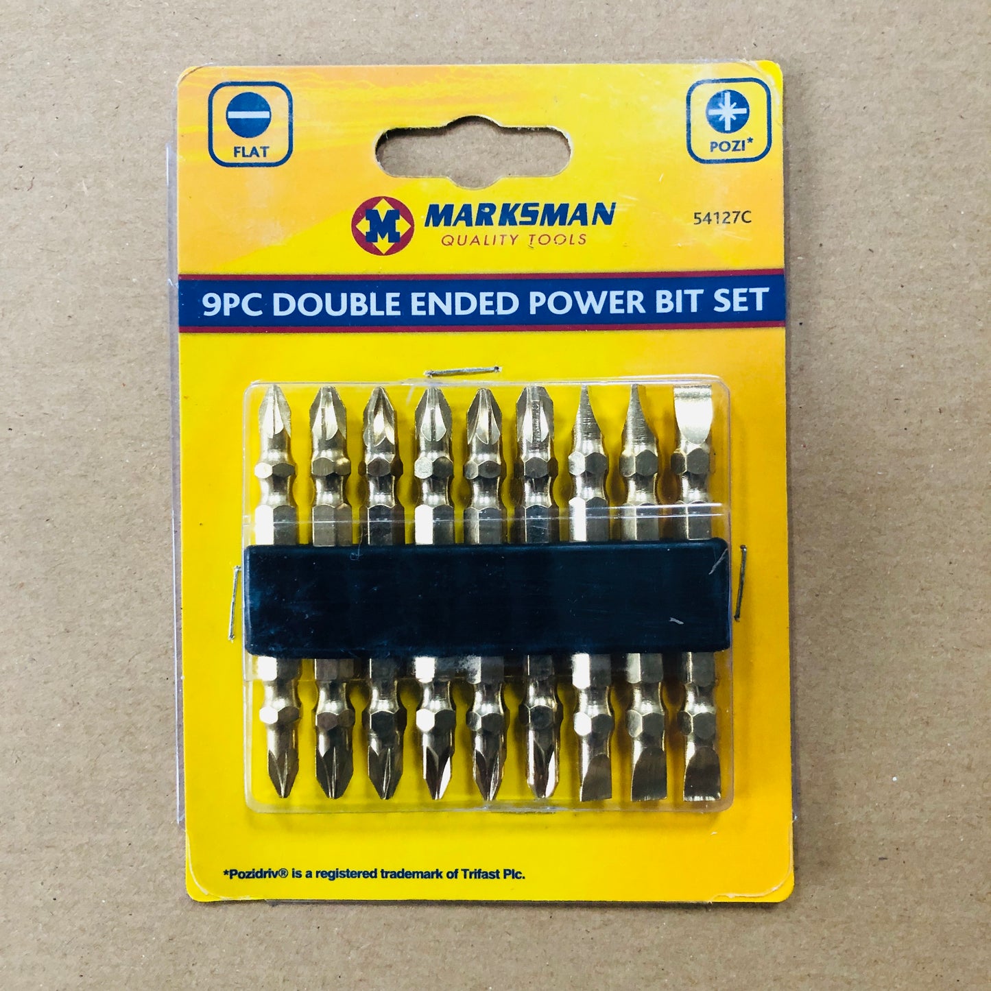 Marksman 9pc x Double Ended Screwdriver Drill Driver Power Bits PZ1 PZ2 PZ3 Flat 5mm 6mm