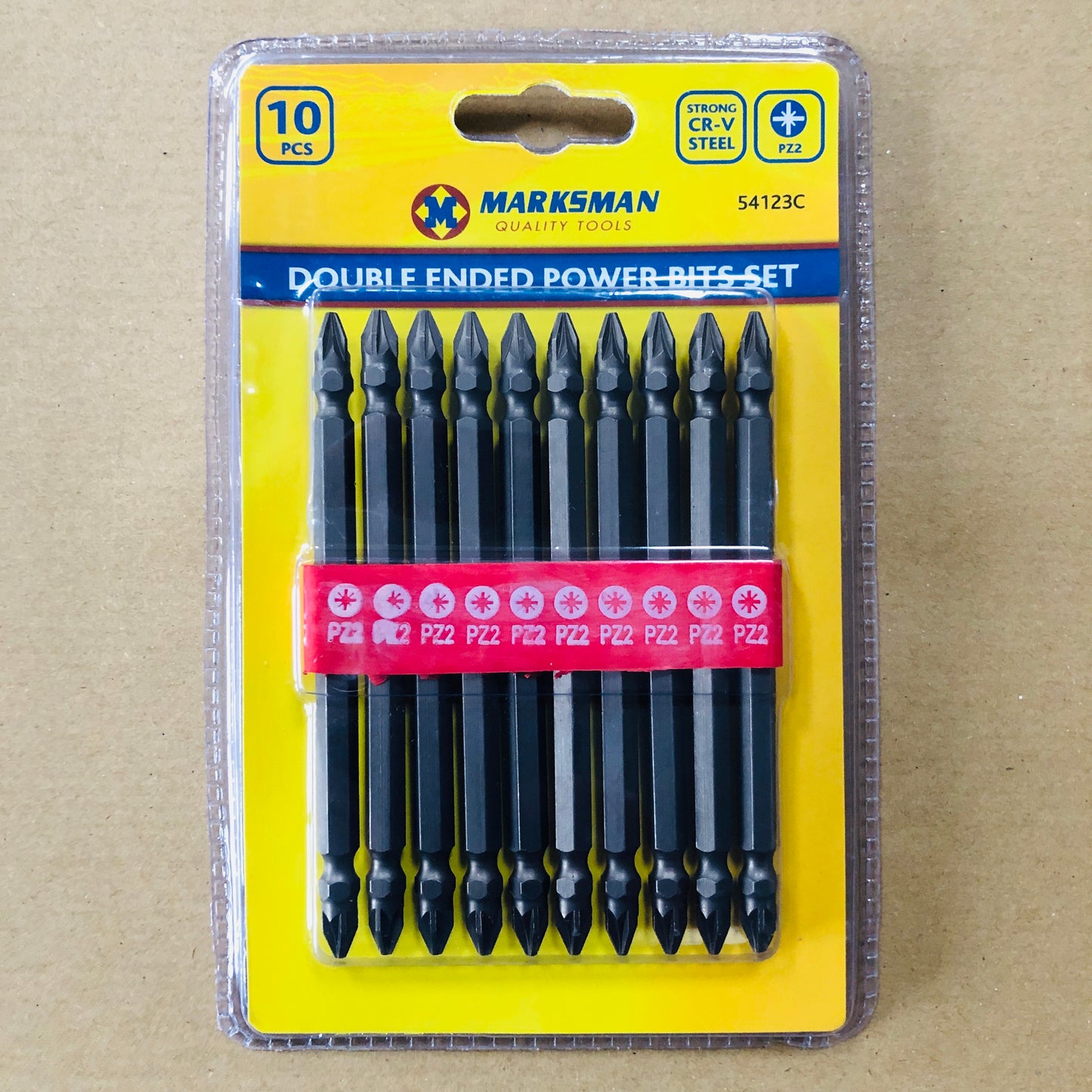 Marksman 10pc x 110mm PZ2 Pozi #2 No.2 Double Ended Screwdriver Drill Driver Power Bits
