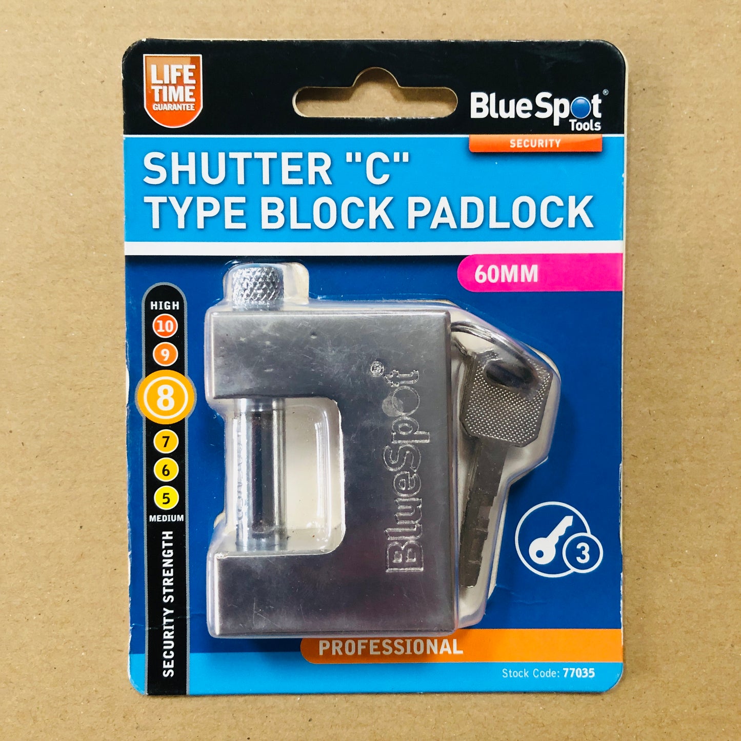 Shutter C Type Block Padlock High Security Shipping Container Chain Lock 60mm