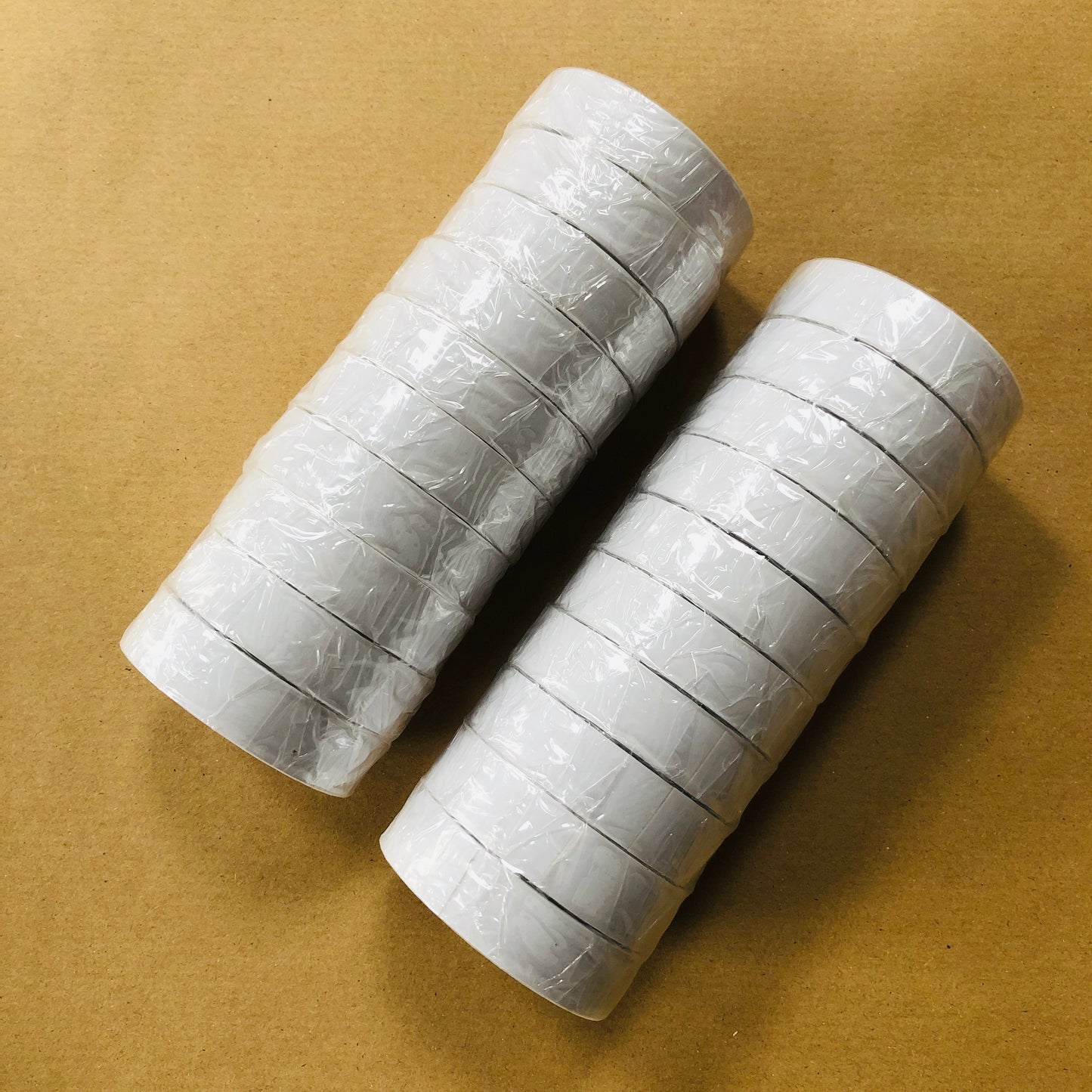 20 Rolls Of White Electrical Pvc Insulation Insulating Tape 19mm x 20m Tapes