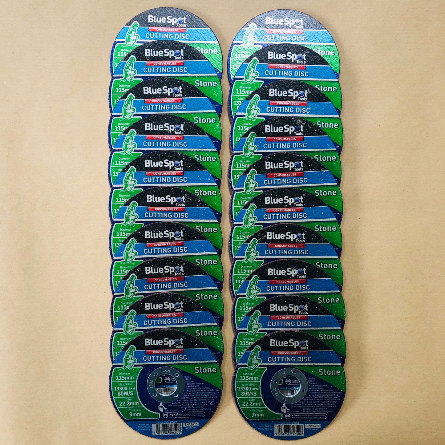 20 x Stone Cutting Discs 115mm / 4½" Angle Grinder Cutting Brick Stone Concrete