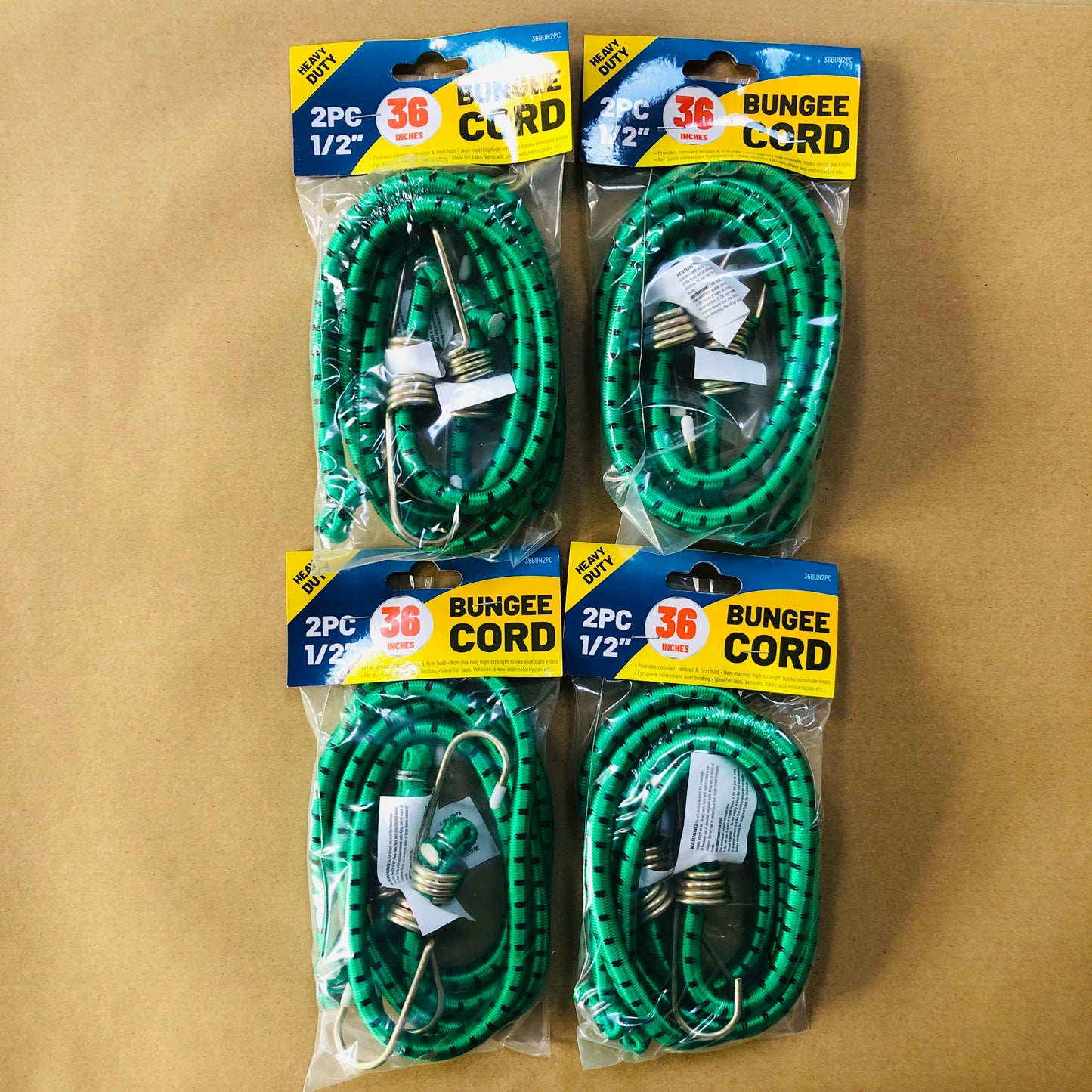 8 Heavy Duty Long Bungee Cords 90cm / 36" Elastic Luggage Straps with Hooks Car