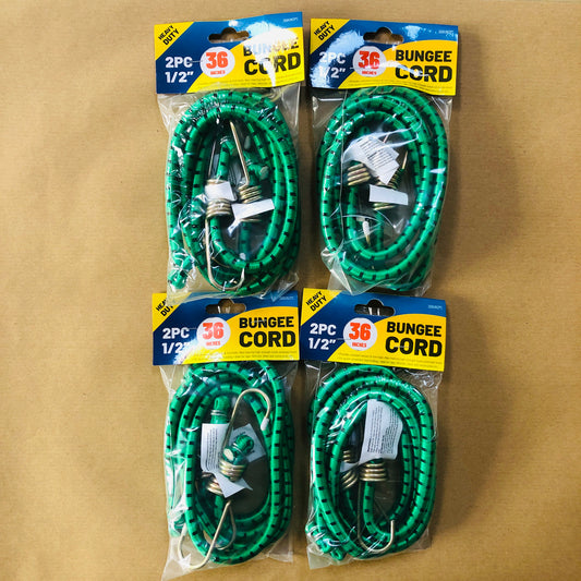 8 Heavy Duty Long Bungee Cords 90cm / 36" Elastic Luggage Straps with Hooks Car