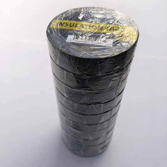 DTM 10 Rolls Of Black Electrical Pvc Insulation Insulating Tape 19mm x 33m Tapes