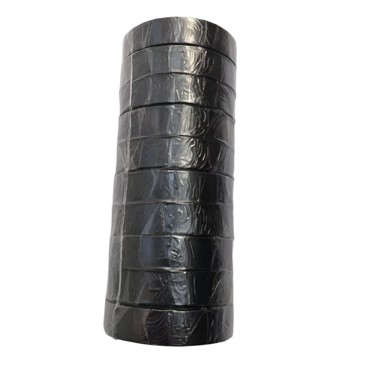 10 Rolls Of Black Electrical Pvc Insulation Insulating Tape 19mm x 33m Tapes